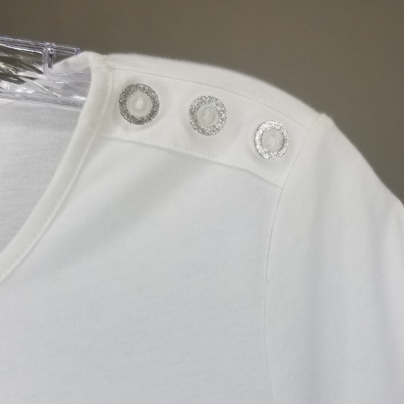 Sag Harbor Petite White Flag Robe Stars New - Picture 6 of 7